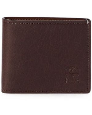 Brunello Cucinelli Brushed Leather Wallet - Brown