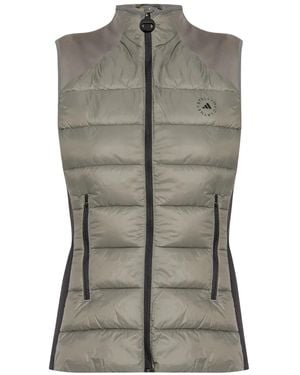 adidas By Stella McCartney Logo-Print Gilet - Gray