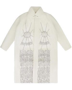 Who Decides War Graphic Coat - White