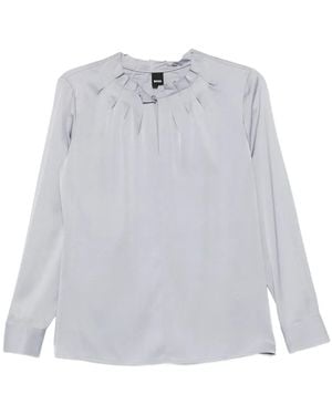 BOSS Pleat-Detailed Blouse - White