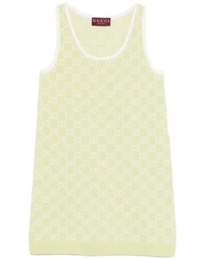Gucci Mini-Jurk Met Gg-Patroon - Geel