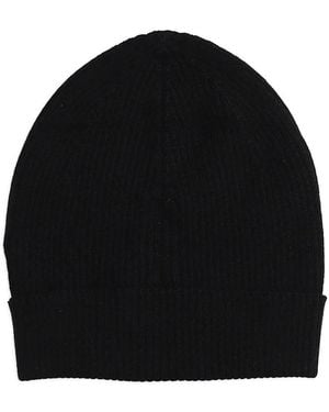 Rick Owens Ribbed Beanie Hat - Black