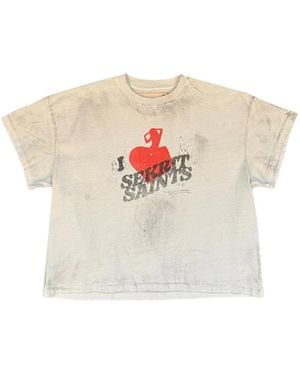 SEKRIT Gentleman's Club Graphic-Print T-Shirt - White