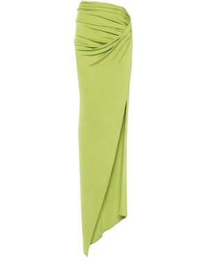 Atlein Asymmetrische Maxi-Rok - Groen