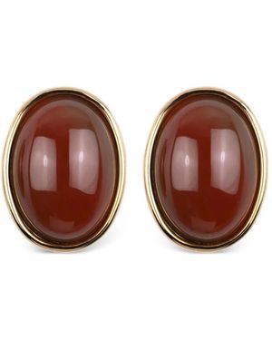 Jennifer Behr Elaine Oval Earrings - Brown