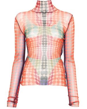 Jean Paul Gaultier Patterned Top - Pink