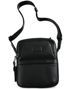Tumi Medium Alpha Logo-Plaque Cross Body Bag - Black