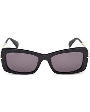 Max Mara Eyewear Rectangular-Frame Sunglasses - Black