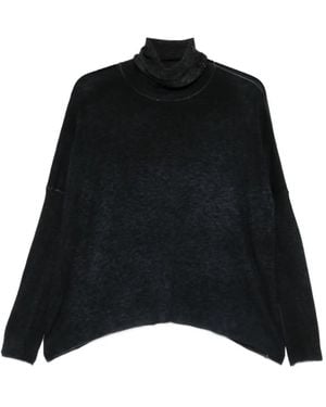 Avant Toi Pull À Col Roulé Et Épaules Basses - Black