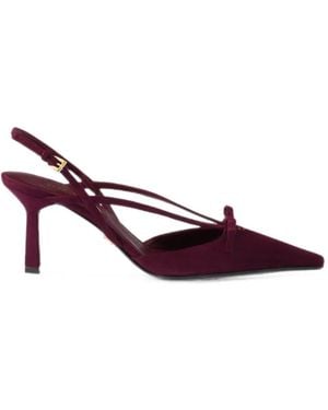 Prada Suede Slingback Pumps - Purple