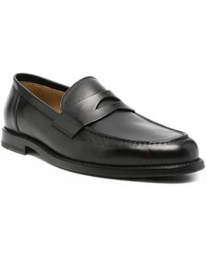 Neil Barrett Leather Penny Loafers - Black