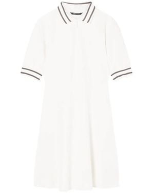 ARMANI EXCHANGE Polo-Collar Mini Dress - White
