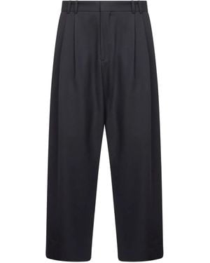 Studio Nicholson Double -pleat wide-leg trousers - Blau