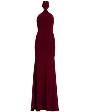 Silvia Tcherassi Feist Halterneck Maxi Dress - Purple