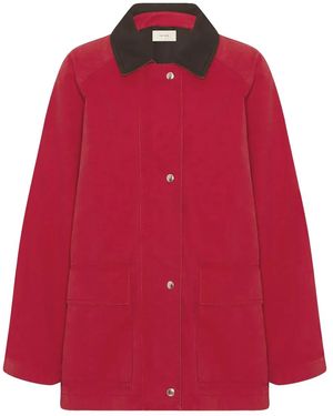 The Row Elodianna Jacket In Cotton - Red