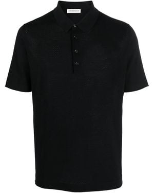 GOES BOTANICAL Merino Polo Shirt - Black