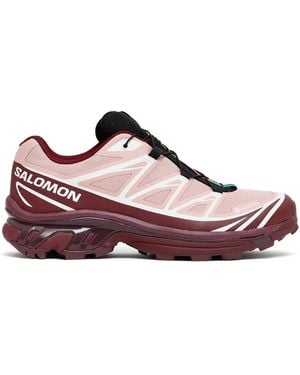Salomon Burgundy Xt-6 Gore-Tex Sneakers - Multicolor