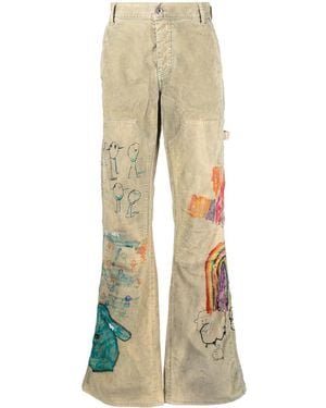 Off-White c/o Virgil Abloh Cartoon フレアパンツ - ナチュラル