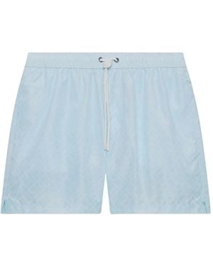 Gcds Essentials Monogram Swim Shorts - Blue
