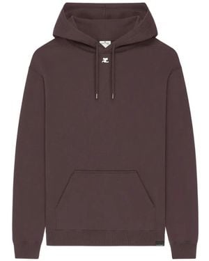 Courreges Sudadera Ac Con Capucha Y Parche Del Logo - Marrón