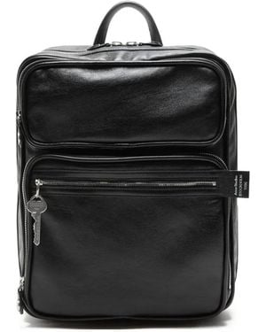 Acne Studios Mochila Con Asa Superior - Negro