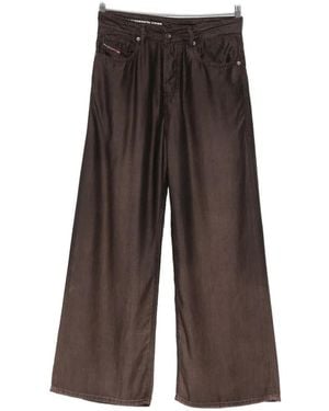 DIESEL Wide-Leg Denim Trousers - Brown
