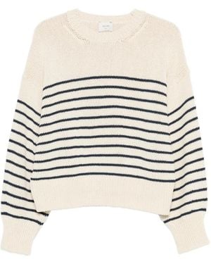 Alysi Striped-Detail Jumper - White