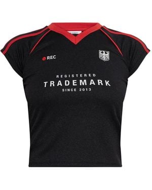 Vetements V-Neck Short Sleeve T-Shirt - Black