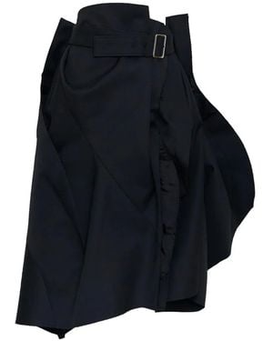 Comme des Garçons Falda Asimétrica Con Cinturón - Azul