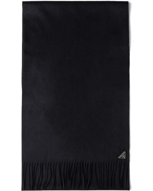 Prada Fular con placa del logo - Negro