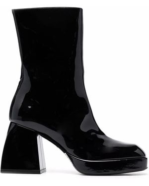 NODALETO High-Shine Boots - Black