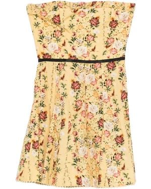 Agua Bendita Vestido floral palabra de honor - Metálico