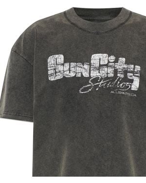 AllSaints Sun City Graphic-Print T-Shirt - Grey