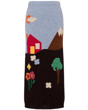 Moschino Shetland Skirt - Blue