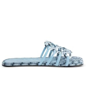 Loewe Sandales Petal À Logo Anagram Brodé - Blue