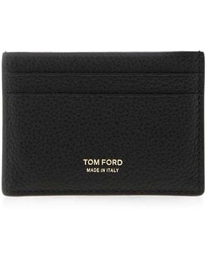 Tom Ford Leather Card Holder - Black