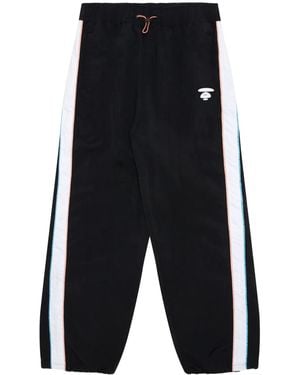 Aape By A Bathing Ape Milo-Embroidered Wide-Leg Pants - Blue