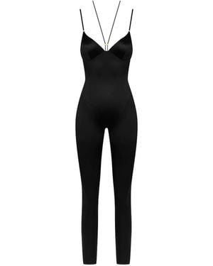 Maison Close Mono Largo French Kiss Con Espalda Descubierta - Negro