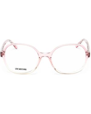 Love Moschino Round-Frame Glasses - Natural