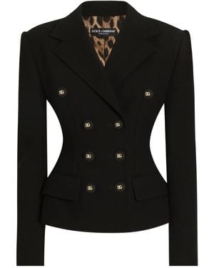 Dolce & Gabbana Double-Breasted Blazer - Black