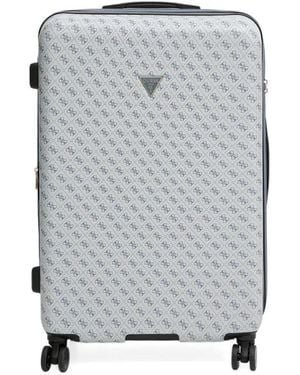 Guess Valise À Plaque Logo - Gris