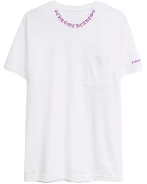 Chrome Hearts Logo-Collar Pocket T-Shirt - White