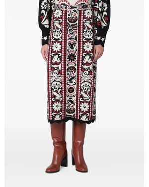 FARM Rio Jupe Tapestry À Coupe Droite - Noir