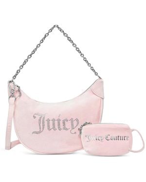 Juicy Couture Crystal-Embellished Chain-Link Shoulder Bag - Pink