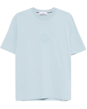 Stone Island T-Shirt Mit Logo-Print - Blau