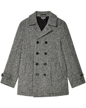COMME DES GARÇON BLACK Manteau À Motif De Chevrons - Gris