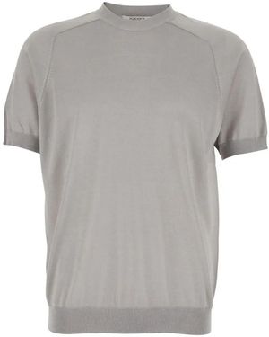 Kangra Kurzärmeliges Strickoberteil - Grau