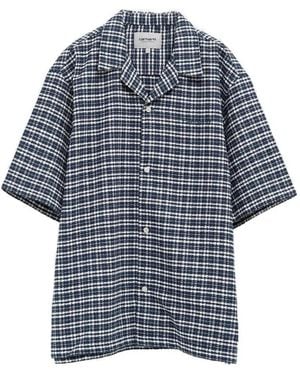 Carhartt Short Sleeve Kander Check Shirt - Blue