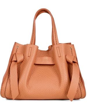 VISONA Geknoteter Vittoria Blush Tote Bag - Braun