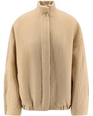 Hevò High-Collar Jacket - Natural